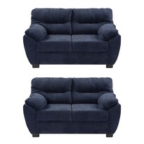 Sala Dicasa Monza Color Azul Soho 2 Piezas (2 Love Seat)