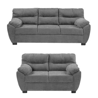 Foto 1 | Foto 1 | Sala Dicasa Monza Color Gris Tormenta 2 Piezas (sofá Y Love Seat)