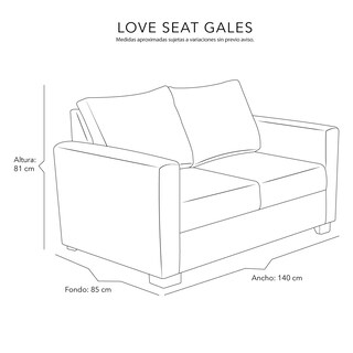 Foto 8 | Foto 8 | Sala Dicasa Gales Color Negro 2 Piezas (2 Love Seat)