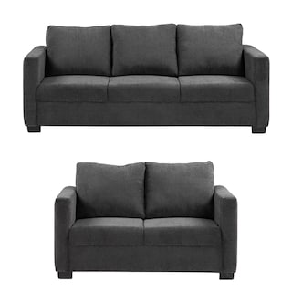 Foto 1 | Foto 1 | Sala Dicasa Gales Color Gris Carbón 2 Piezas (sofá Y Love Seat)