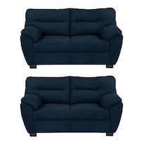 Sala Dicasa Monza Color Azul Oscuro 2 Piezas (2 Love Seat)