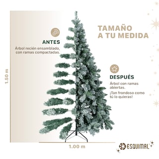 Foto 5 | Foto 5 | Árbol De Navidad Esquimal Pino Clásico Nevado Verde 1.50m