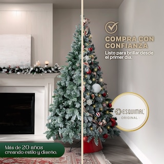 Foto 6 | Foto 6 | Árbol De Navidad Esquimal Pino Clásico Nevado Verde 1.50m