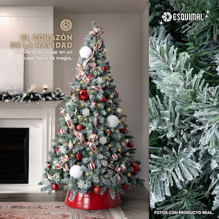 Foto 3 | Foto 3 | Árbol De Navidad Esquimal Pino Clásico Nevado Verde 2.10m