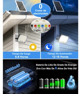 Foto 3 | Foto 3 | Lámparas Solares Belug Reflector Led Exterior Y Interior Blanco
