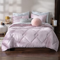 Edredón Cobertor Invernal Esquimal Individual Con Funda De Almohada Lila