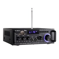 Amplificador De Audio Belug Bt-298pro 800w Con Bluetooth Para Auto Negro