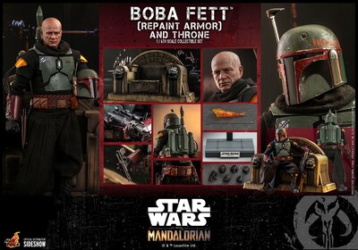 Foto 3 | Foto 3 | Boba Fett Repaint Armor And Throne Star War The Mandalorian Por Hot Toys