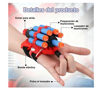 Foto 3 | Foto 3 | 2 Guantes Spiderman Para Niños Con Lanzador Juguetes