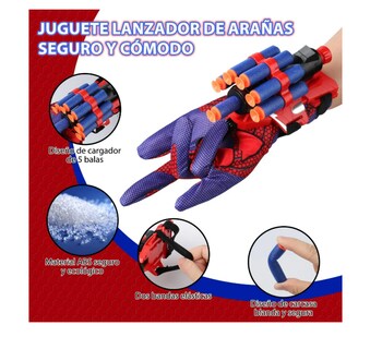 Foto 4 | Foto 4 | 2 Guantes Spiderman Para Niños Con Lanzador Juguetes