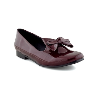 Foto 1 | Foto 1 | Flat De Charol Para Mujer Con Moño Vino