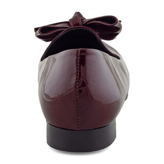 Foto 3 | Foto 3 | Flat De Charol Para Mujer Con Moño Vino