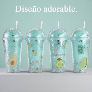 Foto 2 | Foto 2 | Vaso De Acrílico Con Tapa Cm-top De Aguacate De 450 Ml