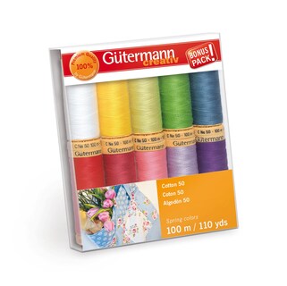 Foto 1 | Foto 1 | Juego De Hilos Gutermann Cotton Spring 10 Bobinas 100 M - Venta Internacional.