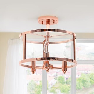 Foto 4 | Foto 4 | Lámpara De Techo Elegant Designs Fm1005-rgd 13'' Oro Rosado - Venta Internacional.