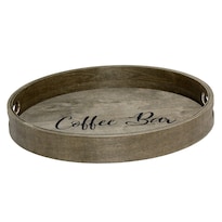 Cafetería Tray Elegant Designs Hg2013-rgc Redonda De Madera De 35 Cm - Venta Internacional.