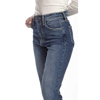 Jeans Wide Leg Mujer Balam Bl7261 Azul Oscuro
