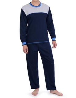 Foto 1 | Foto 1 | Pijama Michel Blanc Manga Larga y Pantalón Azul con Gris