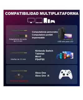 Foto 2 | Foto 2 | Auriculares Para Juegos Con Cancelación De Ruido Color Negro