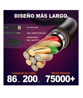 Foto 3 | Foto 3 | Auriculares Para Juegos Con Cancelación De Ruido Color Negro