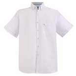 Camisa Michel Blanc Manga Corta Blanca Botón Azul Botton Down