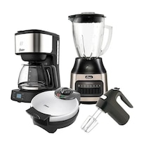 Licuadora de Mesa con Cafetera y Batidora de Mano Oster y Waflera