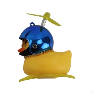 Foto 3 | Foto 3 | Pato Decorativo Amarillo Con Casco Cromado Azul