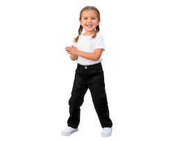 Jeans Cargo Para Niña Ocean Point En Color Azul Y Negro Estilo Urbano