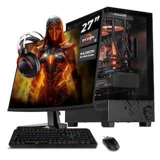 Foto 1 | Foto 1 | Pc Gamer Completa Xtreme Pc Gaming Rx 9070 Xt Ryzen 9 7900x 32gb Ddr5 Ssd 1tb Monitor Curvo 27 Wifi W11 Black Gaming Competitivo