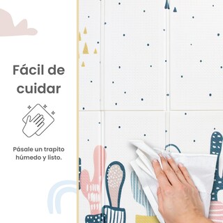 Foto 6 | Foto 6 | Tapete Plegable Reversible Para Bebé Tapete De Juego Nap Baby- Cactus