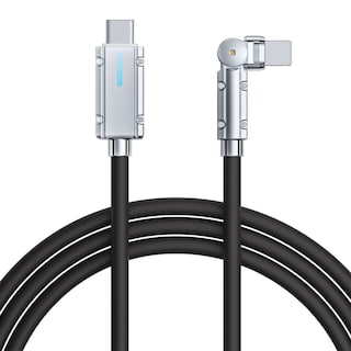 Foto 1 | Foto 1 | Cable Lightning A Tipo-c 1m 27w Silicona Negro
