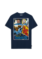 Playera 4 Fantásticos Hombre Mujer Azul Marino Marvel Original Comic