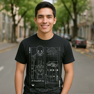 Foto 5 | Foto 5 | Playera Droides Unisex De Star Wars Andor Original Algodón
