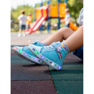 Foto 2 | Foto 2 | Tenis Bota De Luces Bubble Gummers Arlet 1 Mezclilla Para Niña Azul