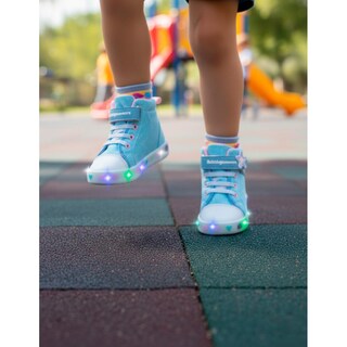 Foto 3 | Foto 3 | Tenis Bota De Luces Bubble Gummers Arlet 1 Mezclilla Para Niña Azul