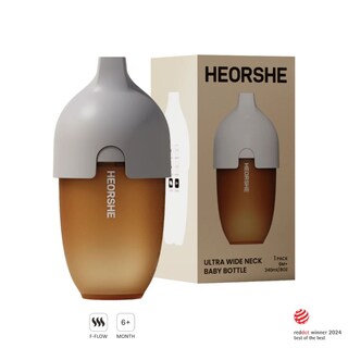 Foto 1 | Foto 1 | Biberón Heorshe Cuello Ultra Ancho 240 Ml Gris Más De 6 Meses - Venta Internacional.