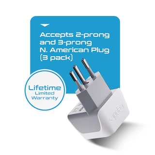 Foto 3 | Foto 3 | Adaptador De Viaje Plug Ceptics Brazil Tipo N (paquete De 3) - Venta Internacional.