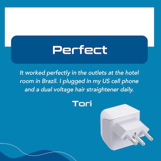 Foto 5 | Foto 5 | Adaptador De Viaje Plug Ceptics Brazil Tipo N (paquete De 3) - Venta Internacional.