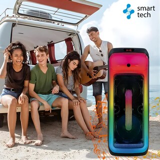 Foto 4 | Foto 4 | Bocina Sistema De Sonido Portátil 10 Pulgadas 60w Luces Led Negro