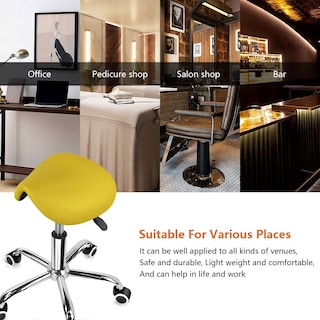 Foto 6 | Foto 6 | Taburete Giratorio Kktoner De Piel Sintética Con Ruedas - Venta Internacional.