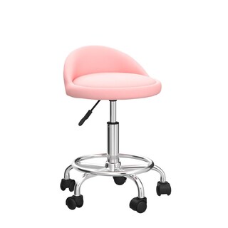 Foto 4 | Foto 4 | Taburete Rodante Kktoner De Piel Sintética Ajustable En Altura Con Reposapiés - Venta Internacional.