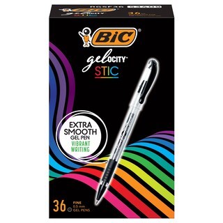 Foto 1 | Foto 1 | Bolígrafo De Gel Bic Gel-ocity Smooth Stick Punta Fina 0 5 Mm Negro 36 - Venta Internacional.