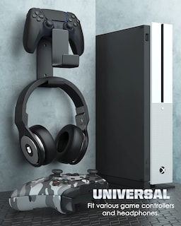 Foto 2 | Foto 2 | Soporte Para Mando Moko Dual Gamepad Y Soporte Para Auriculares Color Negro - Venta Internacional.