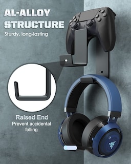 Foto 3 | Foto 3 | Soporte Para Mando Moko Dual Gamepad Y Soporte Para Auriculares Color Negro - Venta Internacional.