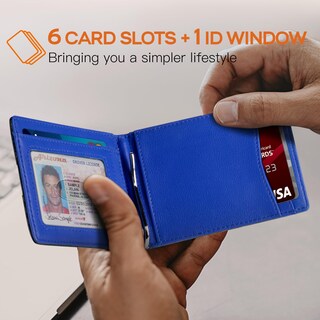 Foto 2 | Foto 2 | Billetera Runbox De Piel Auténtica Delgada Con Bloqueo Rfid Para Hombre - Venta Internacional.