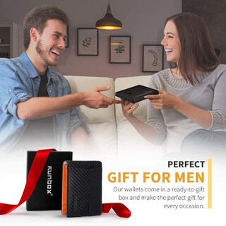 Foto 2 | Foto 2 | Cartera Delgada Runbox Para Hombre Con Bloqueo Rfid De Piel Vegana - Venta Internacional.