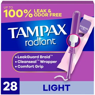 Foto 1 | Foto 1 | Tampones Tampax Radiant Light Absorbency Sin Perfume 28 Unidades - Venta Internacional.