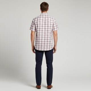 Foto 3 | Foto 3 | Camisa Michel Blanc Manga Corta Rojo Con Rayas Rojas Y Marino