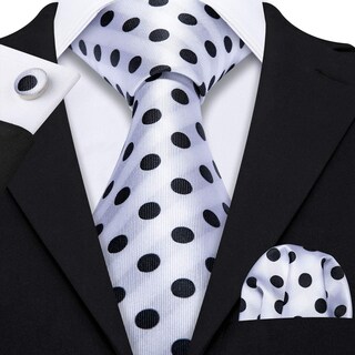 Foto 3 | Foto 3 | Juego De Corbatas Barry.wang De Seda Con Lunares De 150 Cm - Venta Internacional.