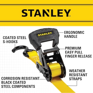 Foto 2 | Foto 2 | Correas De Amarre Con Trinquete Stanley S1006 Negro/amarillo 1 M X 4 3 M - Venta Internacional.